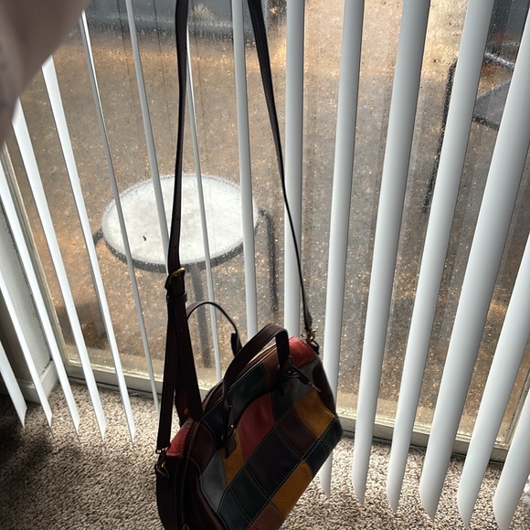 Multicolor patchwork fossil handbag - Picture 7 of 9